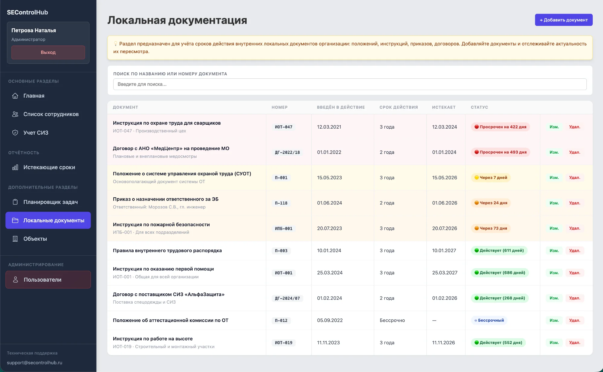 Локальные документы